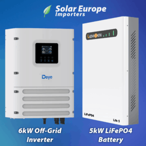 Web Special: Deye 6Kw Single Phase Off-Grid Hybrid Inverter & Lemoen LIFE5 5.12KWH Battery (Web-Deye-Lemoen)