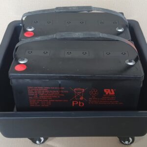 Alternative view of Plastic Battery Box Fits x 2 Lead Acid / Gel 100Ah Batteries (Colour: Black) (PBBOX)