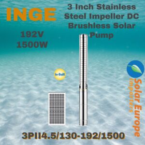 Inge: 3 Inch Stainless Steel Impeller DC Brushless Solar Pump 192VDC 1500W (3PII4.5/130-192/1500)