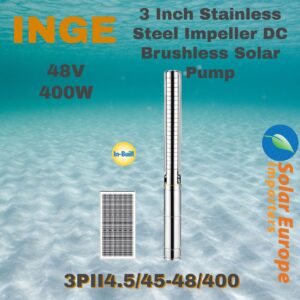 Inge: 3 Inch Stainless Steel Impeller DC Brushless Solar Pump 48VDC 400W (3PII4.5/45-48/400)