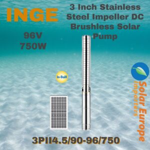Inge: 3 Inch Stainless Steel Impeller DC Brushless Solar Pump 96VDC 750W (3PII4.5/90-96/750)