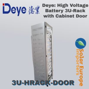 Deye: High Voltage Battery 3U-Rack with Cabinet Door (12 x HV Batteries & 1 x HV Cluster Control Box) (3U-HRACK-DOOR)