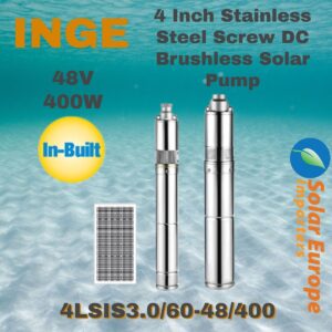 Inge: 4 Inch Stainless Steel Screw DC Brushless Solar Pump 48VDC 400W (4LSIS3.0/60-48/400)