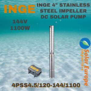 INGE 4" STAINLESS STEEL IMPELLER DC SOLAR PUMP 144V 1100W (4PSS4.5/120-144/1100)