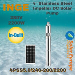 Inge: 4" Stainless Steel Impeller DC Solar Pump 2200W (4PSS5.0/240-280/2200)
