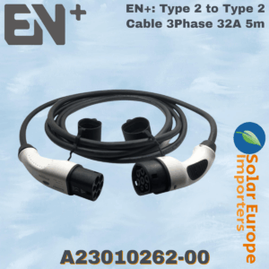 EN+: Type 2 to Type 2 Cable 3Phase 32A 5m (A23010262-00)