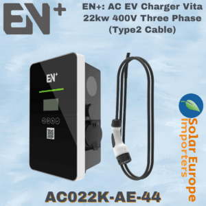 EN+: AC EV Charger Vita 22kw 400V Three Phase (Type2 Cable) (AC022K-AE-44)