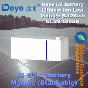 Deye: LV Battery Lithium Ion Low Voltage 5.12KWH 51.2V 100AH (Floor Mount) (AI-W5.1)