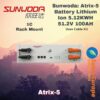 Sunwoda: Atrix-5 Battery Lithium Ion 5.12KWH 51.2V 100AH 1C Rack Mount - Uses Cable Kit (Atrix-5)