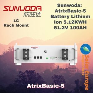 Sunwoda: AtrixBasic-5 Battery Lithium Ion 5.12KWH 51.2V 100AH 1C Rack Mount (AtrixBasic-5)