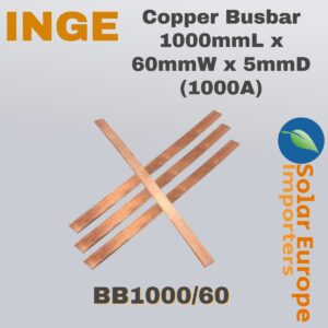 Copper Busbar 1000mmL x 60mmW x 5mmD (BB1000/60)