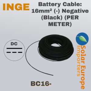 Battery Cable: 16mm (-) Negative (Black) (BC16-)