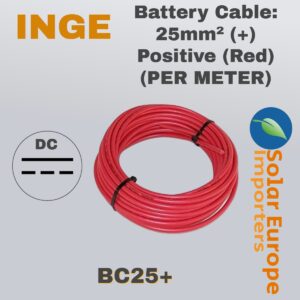 Battery Cable: 25mm (+) Positive (Red) (BC25+)