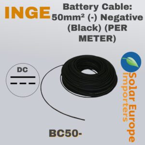 Battery Cable: 50mm (-) Negative (Black) (BC50-)