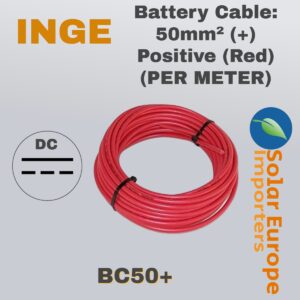 Battery Cable: 50mm (+) Positive (Red) (BC50+)
