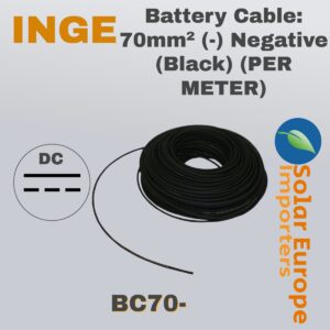 Battery Cable: 70mm (-) Negative (Black) (BC70-)