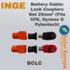 Battery Cable: Lock Couplers Set 25mm² (Fits CFE, Dyness & Pylontech) (BCLC)