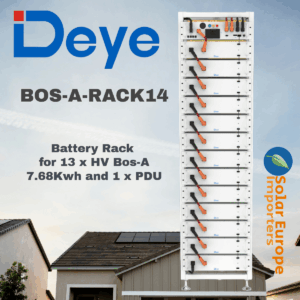 Deye: High Voltage Battery Rack (13 x HV 7.68Kwh Batteries & 1 x HV Cluster Control Box) (BOS-A-RACK14)
