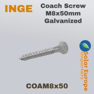 Coach Screw M8x50mm Galvanized (COAM8x50)