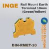 Rail Mount Earth Terminal 10mm (Green/Yellow) (DIN-RMET-10)