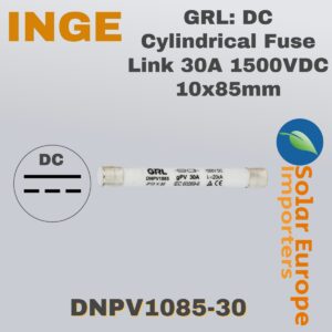 GRL: DC Cylindrical Fuse Link 30A 1500VDC 10x85mm (DNPV1085-30)