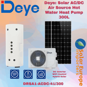 Deye: Solar AC/DC Air Source Hot Water Heat Pump 300L (DRSA1-ACDC-41/300)