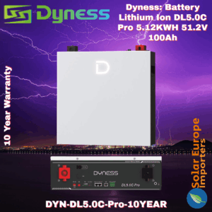 Dyness: Battery Lithium Ion DL5.0C Pro 5.12KWH 51.2V 100Ah (10 Year Warranty) (DYN-DL5.0C-Pro-10YEAR)