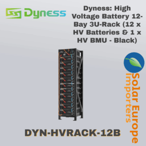 Dyness: High Voltage Battery 12-Bay 3U-Rack (12 x HV Batteries & 1 x HV BMU - Black) (DYN-HVRACK-12B)