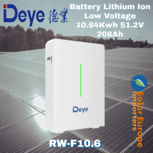 Deye: LV Battery Lithium Ion Low Voltage 10.64Kwh 51.2V 208Ah (RW-F10.6)