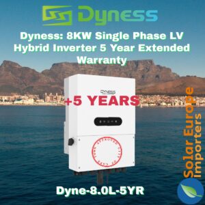 Dyness: 8KW Single Phase LV Hybrid Inverter 5 Year Extended Warranty (Dyne-8.0L-5YR)