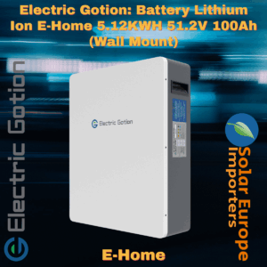 Electric Gotion: Battery Lithium Ion E-Home 5.12KWH 51.2V 100Ah (Wall Mount) (E-Home)