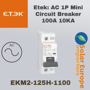 Etek: AC 1P Mini Circuit Breaker 100A 10KA (EKM2-125H-1100)