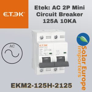 Etek: AC 2P Mini Circuit Breaker 125A 10KA (EKM2-125H-2125)