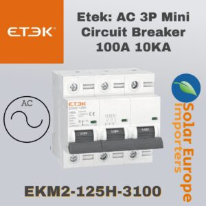 Etek: AC 3P Mini Circuit Breaker 100A 10KA (EKM2-125H-3100)