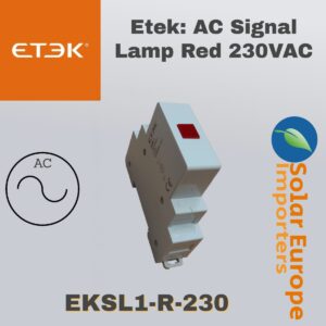 Etek: AC Signal Lamp Red 230VAC (EKSL1-R-230)