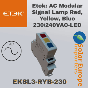 Etek: AC Modular Signal Lamp Red, Yellow, Blue 230/240VAC-LED (EKSL3-RYB-230)