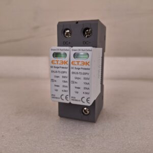 Alternative view of Etek: DC 2P Surge Protection Device Type-PV 500VDC 20KA (EKU5-T2-20PV-2M500)