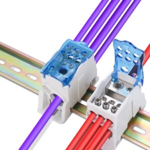 Alternative view of Etek: DIN Rail Terminal Junction Box 1-Input 6-Output 690V AC/DC 160A (UKK/160A)