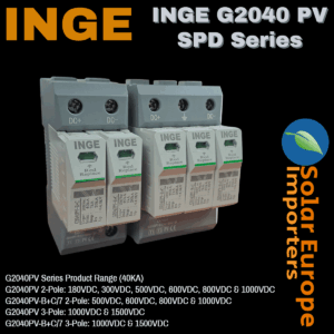 Inge: DC 3P Surge Protection Device T2 1500VDC 40KA (G2040PV/1500-3P)