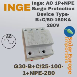 Inge: AC 1P+NPE Surge Protection Device Type-B+C/50-160KA 280V (G30-B+C/25-100-1+NPE-280)