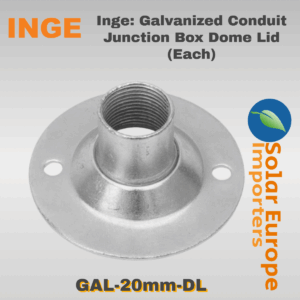 Inge: Galvanized Conduit Junction Box Dome Lid (Each) (GAL-20mm-DL)