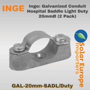Inge: Galvanized Conduit Hospital Saddle Light Duty 20mmØ (2 Pack) (GAL-20mm-SADL/Duty)