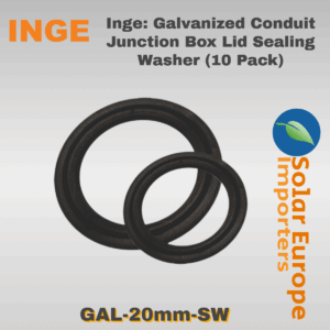 Inge: Galvanized Conduit Junction Box Lid Sealing Washer (10 Pack) (GAL-20mm-SW)
