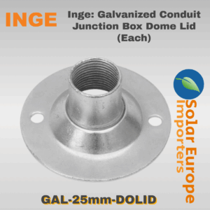 Inge: Galvanized Conduit Junction Box Dome Lid (Each) (GAL-25mm-DOLID)