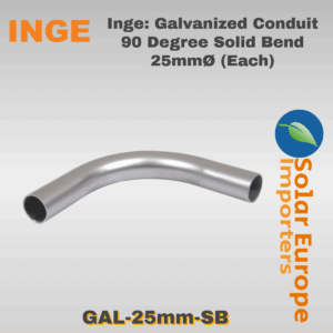 Inge: Galvanized Conduit 90 Degree Solid Bend 25mmØ (Each) (GAL-25mm-SB)