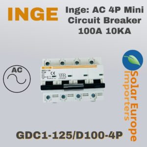Inge: AC 4P Mini Circuit Breaker 100A 10KA (GDC1-125/D100-4P)