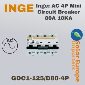 Inge: AC 4P Mini Circuit Breaker 80A 10KA (GDC1-125/D80-4P)