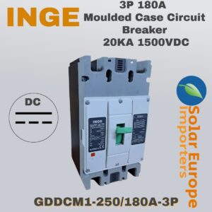 Inge: DC 3P Moulded Case Circuit Breaker 180A 20KA 1500VDC (GDDCM1-250/180A-3P)