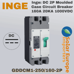 Inge: DC 2P Moulded Case Circuit Breaker 160A 20KA 1000VDC (GDDCM1-250/160-2P)
