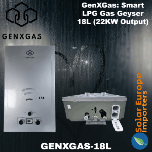 GenXGas: Smart LPG Gas Geyser 18L (22KW Output) (GENXGAS-18L)
